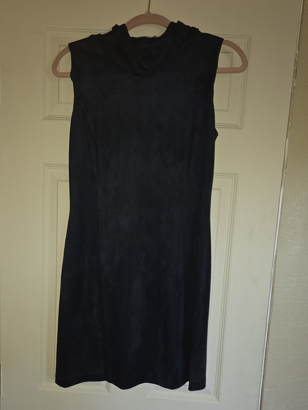 Sleeveless Black Mock Neck Women's Dress